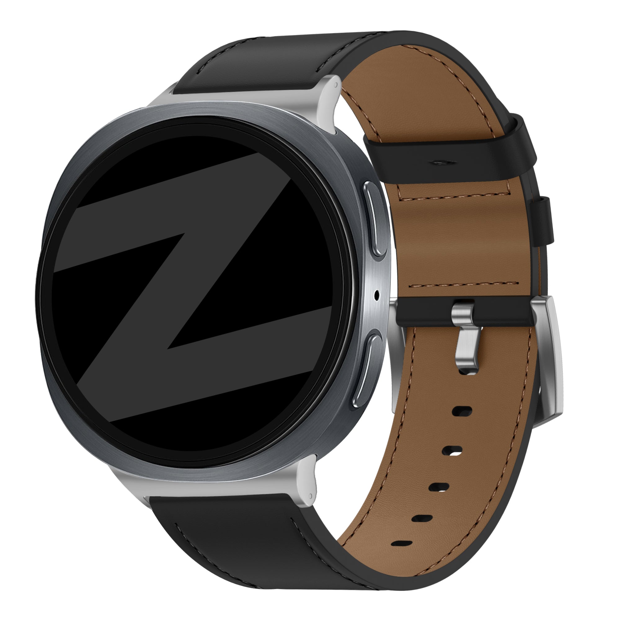Bandz Samsung Galaxy Watch 8 - 44mm Leather Strap 'Classic' (Black)