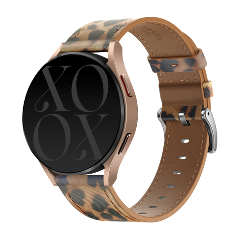 xoxo Wildhearts Amazfit Active 2 Leather Strap (Leopard)