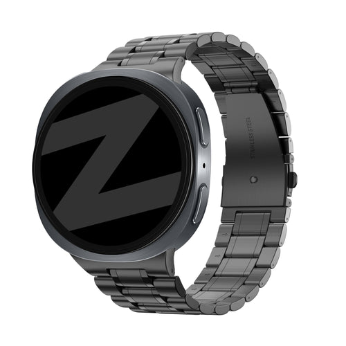 Bandz Samsung Galaxy Watch 8 Classic Steel Strap 'Deluxe' (Black)