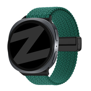 Bandz Samsung Galaxy Watch 8 Classic Magnetic Braided Strap (Green)