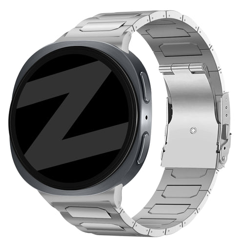 Bandz Samsung Galaxy Watch 8 Classic Titanium Strap 'Deluxe' (Silver)