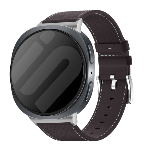 Samsung Galaxy Watch 8 - 44mm Leather Grain Strap (Coffee Brown)