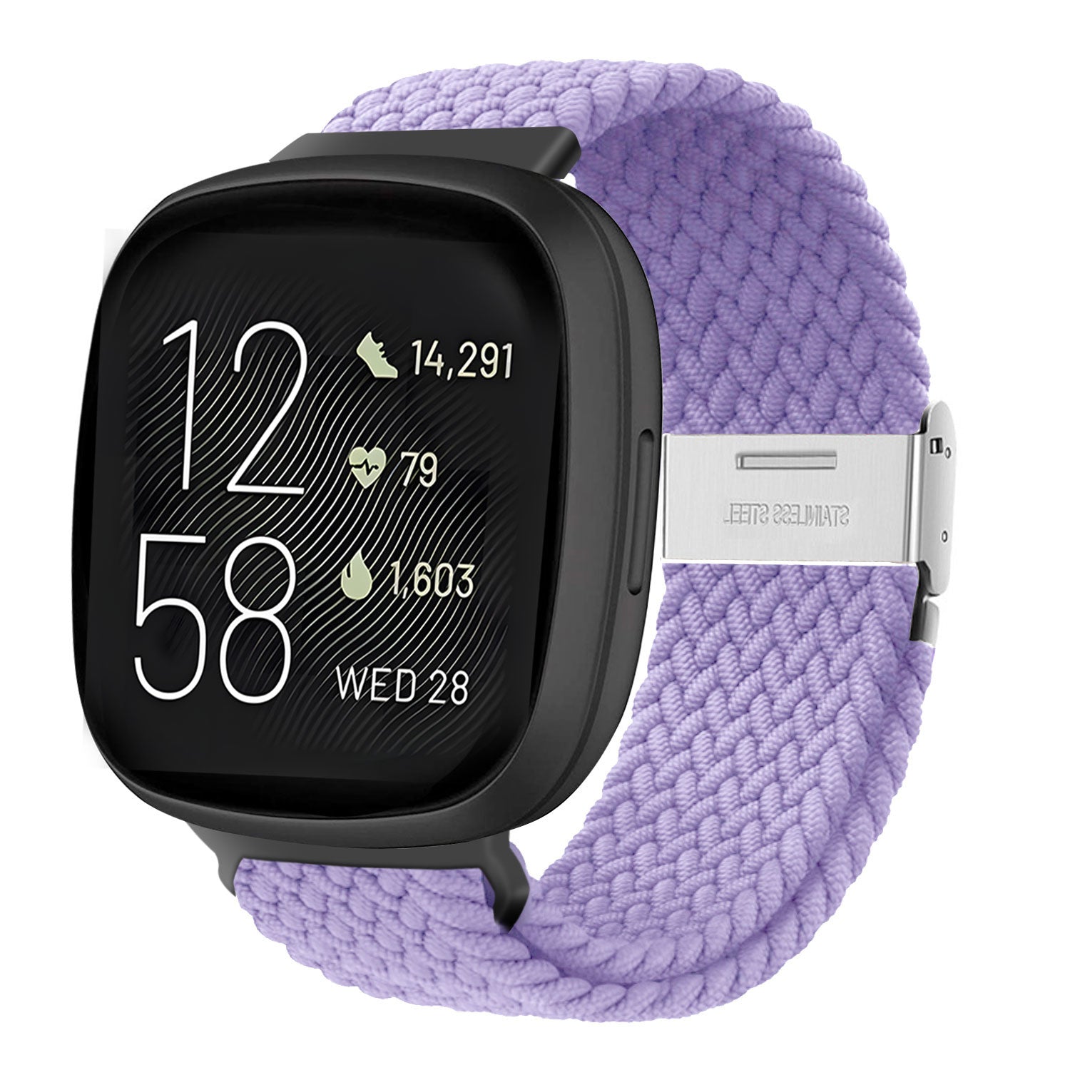 Fitbit Versa Adjustable Braided Strap (Lila)