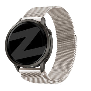 Bandz Garmin Forerunner 265s Milanese Loop Strap (Starlight)