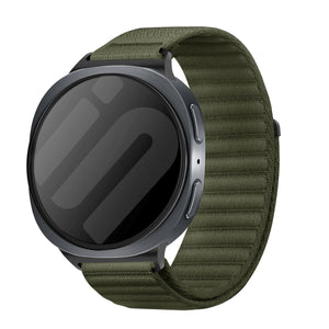 Samsung Galaxy Watch 8 - 40mm Wave Nylon Strap (Dark Green)