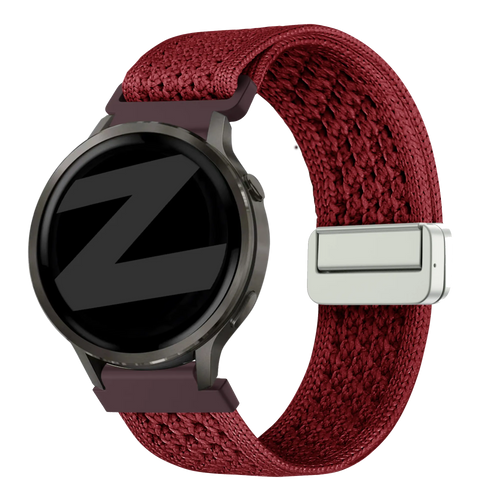 Bandz Garmin Bounce 2 Vintage Nylon Strap (Wine Red)
