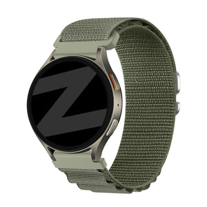 Bandz Samsung Galaxy Watch 4 Classic 42mm Alpine Nylon Strap (Olive)