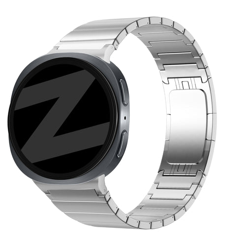 Bandz Samsung Galaxy Watch 8 Classic Titanium Strap 'One Bead' (Silver)