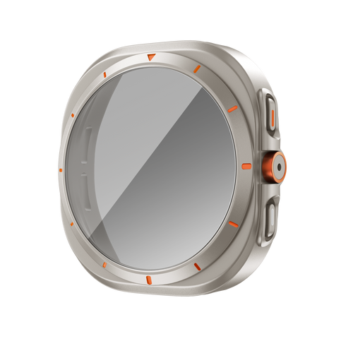 Bandz Samsung Galaxy Watch 7 - 44mm Square PC Case with Glass (Titanium)