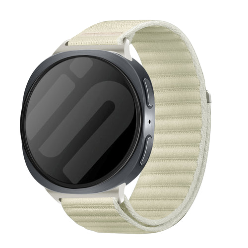 Samsung Galaxy Watch 8 - 44mm Wave Nylon Strap (Starlight)