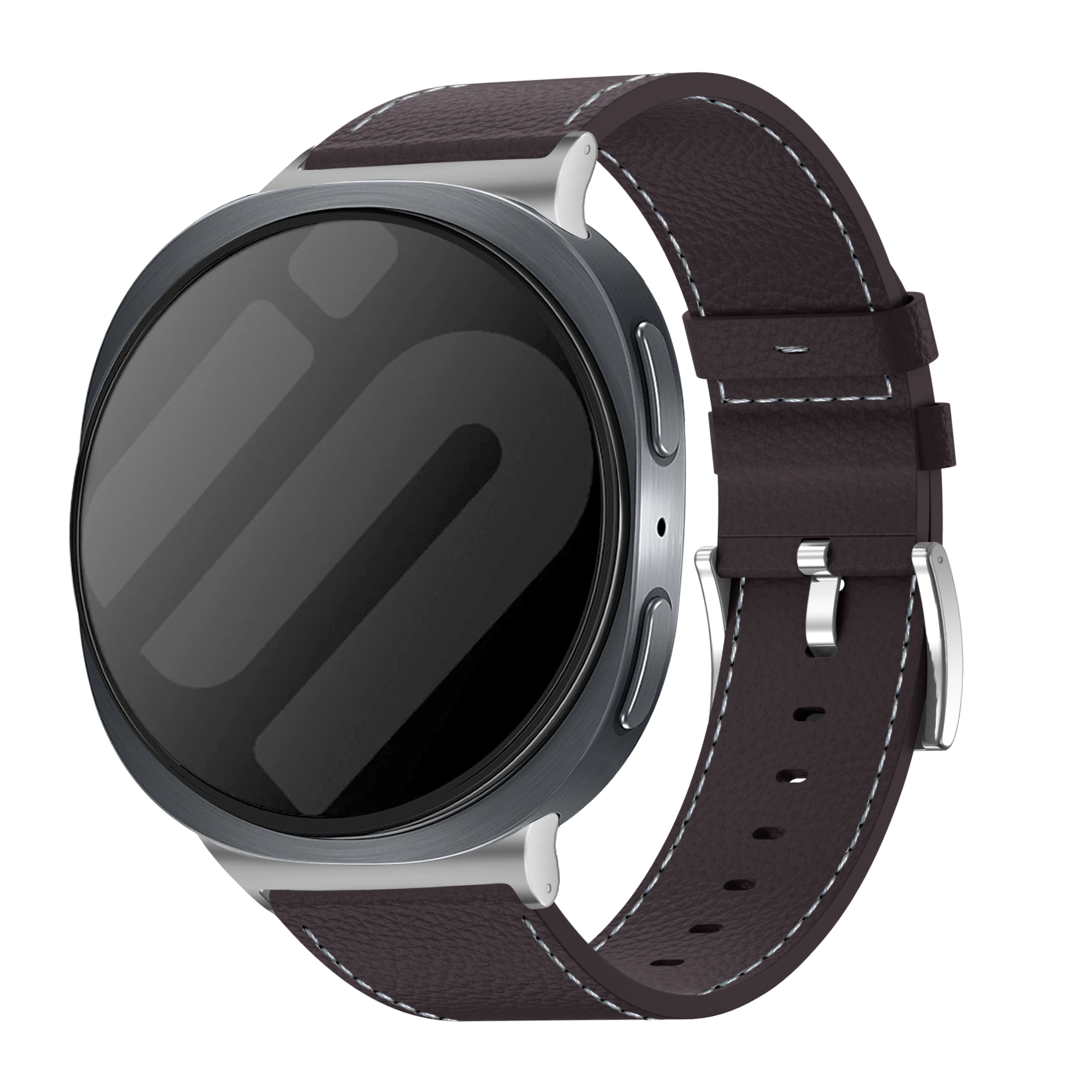 Samsung Galaxy Watch 8 Classic Leather Grain Strap (Coffee Brown)