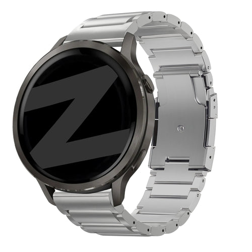 Bandz Garmin Vivomove HR Titanium Link Strap (Silver)