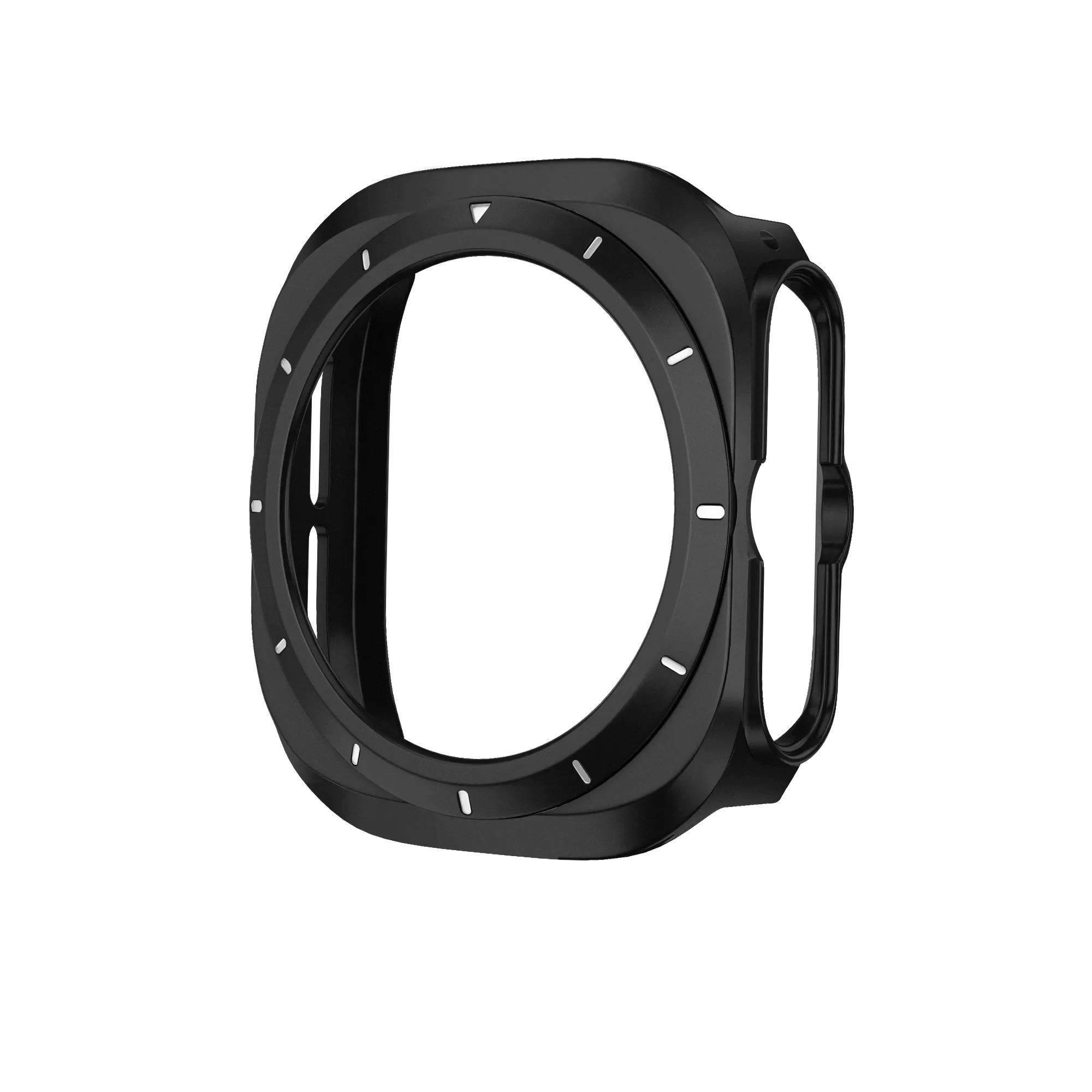 Bandz Samsung Galaxy Watch Ultra Bezel PC Case (Black with White)