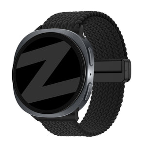 Bandz Samsung Galaxy Watch 8 - 44mm Magnetic Braided Strap (Black)