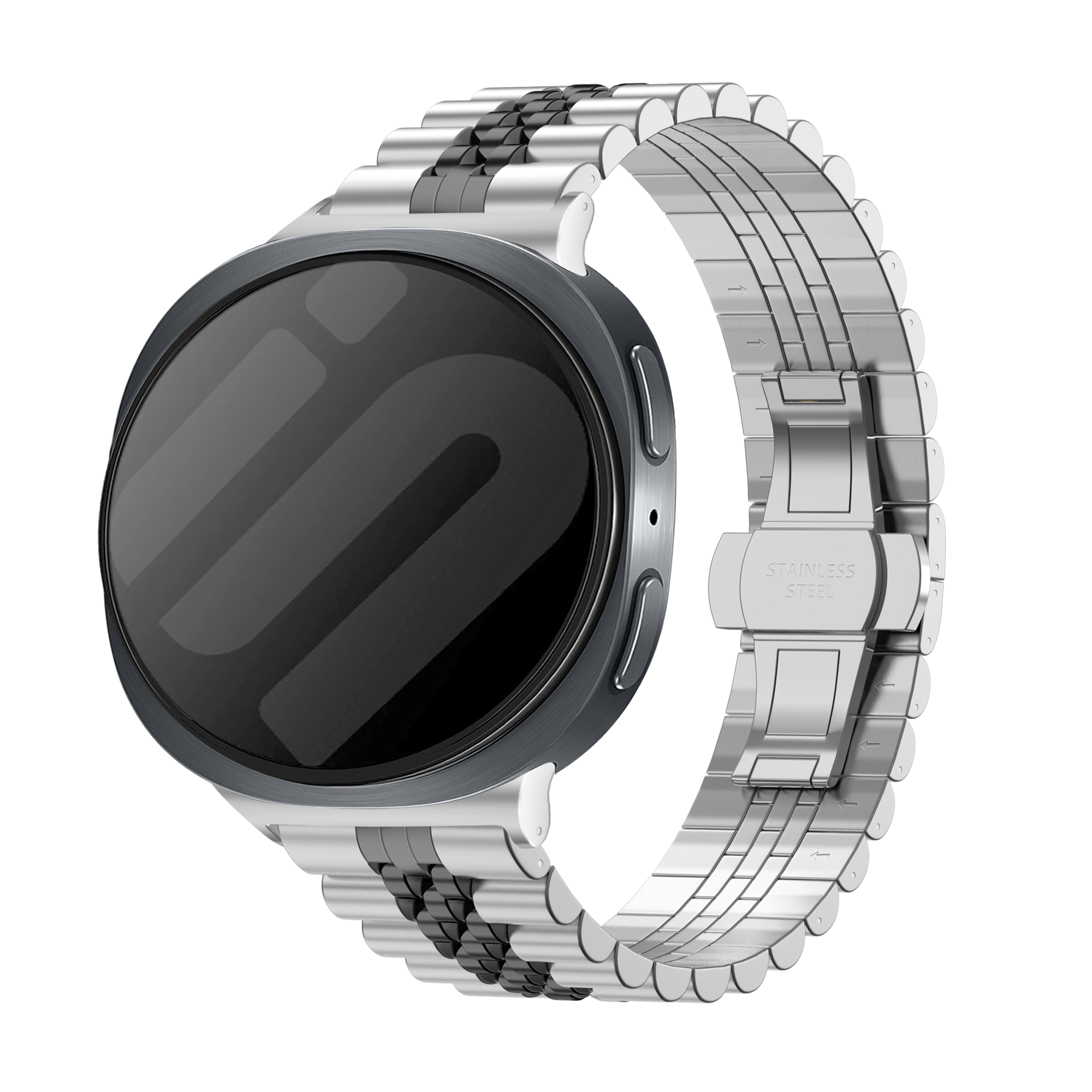 Samsung Galaxy Watch 8 - 44mm Jubilee Steel Strap (Silver/Black)