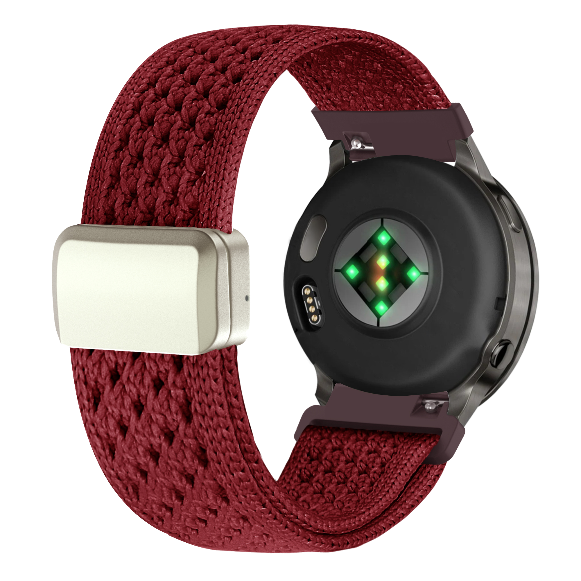 Bandz Garmin Bounce 2 Vintage Nylon Strap (Wine Red)
