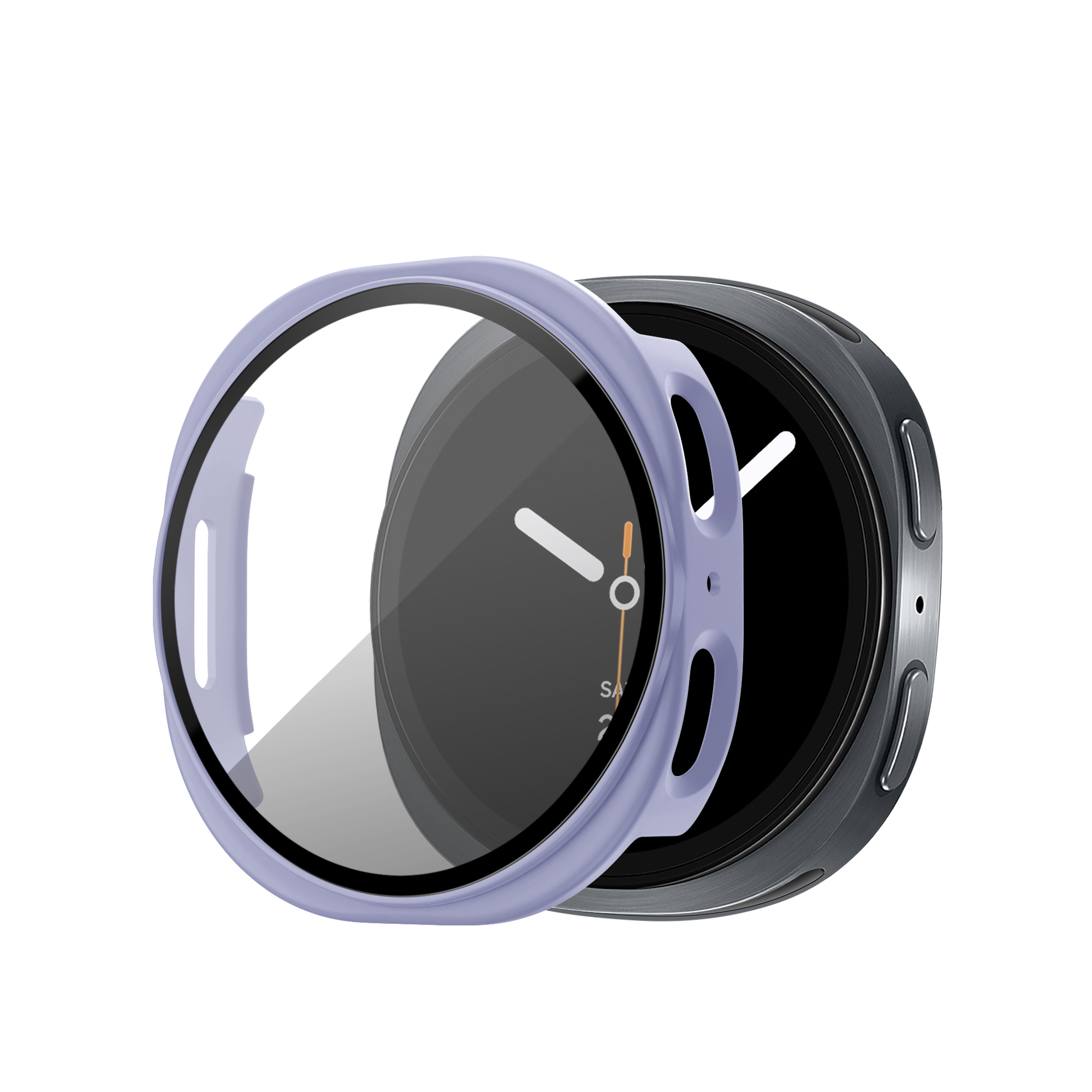 Bandz Samsung Galaxy Watch 8 - 40mm PC Cover with Glass (Purple)