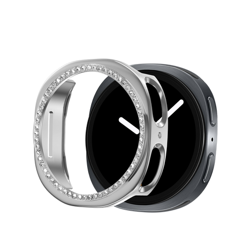 Bandz Samsung Galaxy Watch 8 - 40mm Diamond PC Case (Silver)