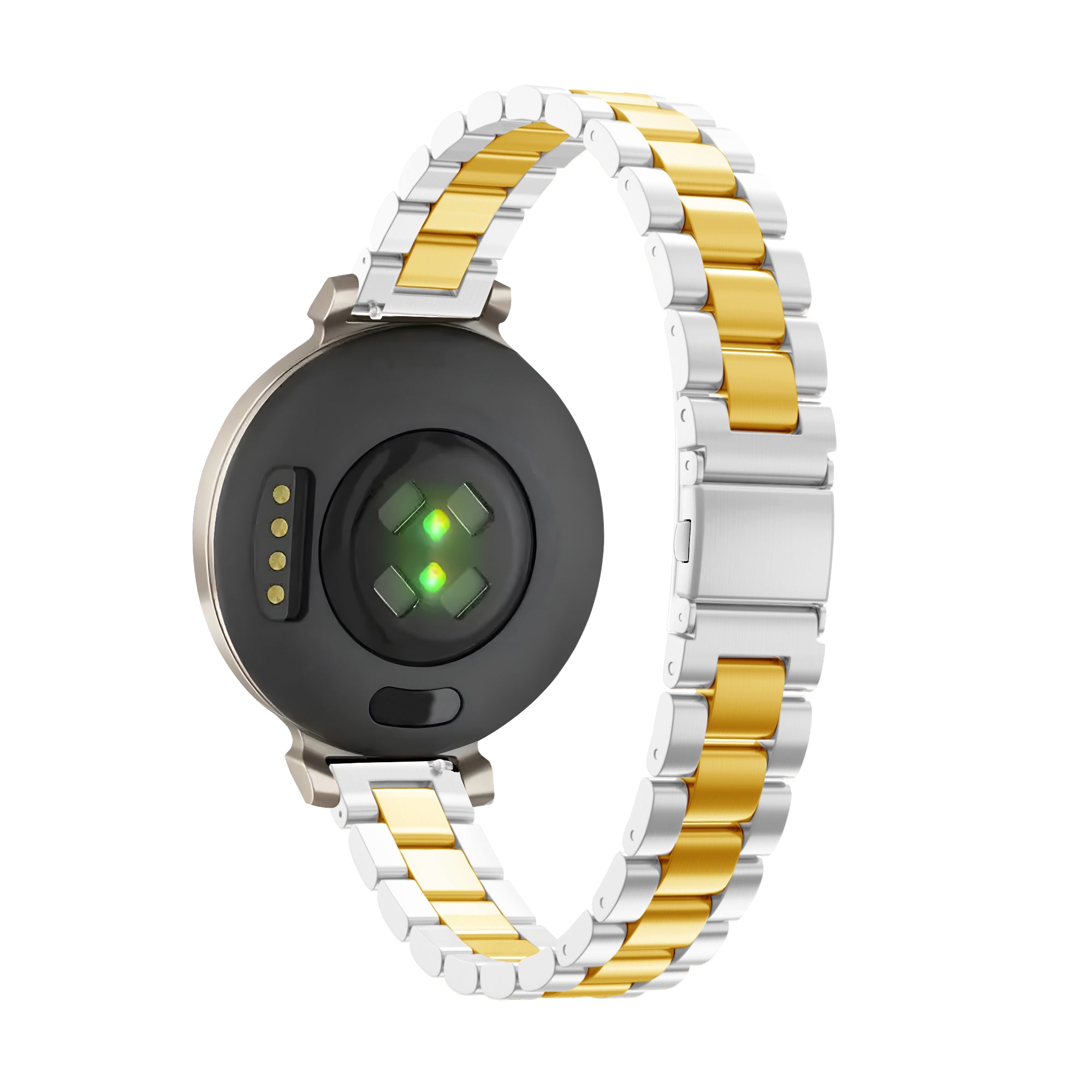 Bandz Pebble Round 2 - 14mm Steel Strap 'Classic' (Silver/Gold)