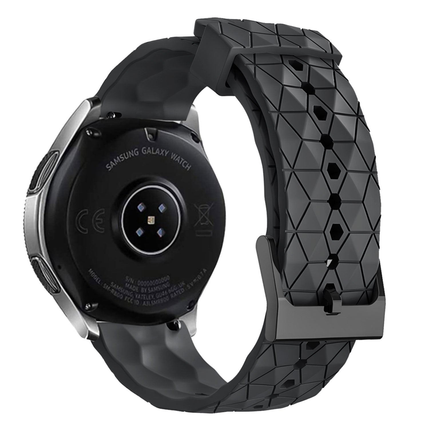 Amazfit Bip U (Pro) Silicone Hexa Strap (Black)