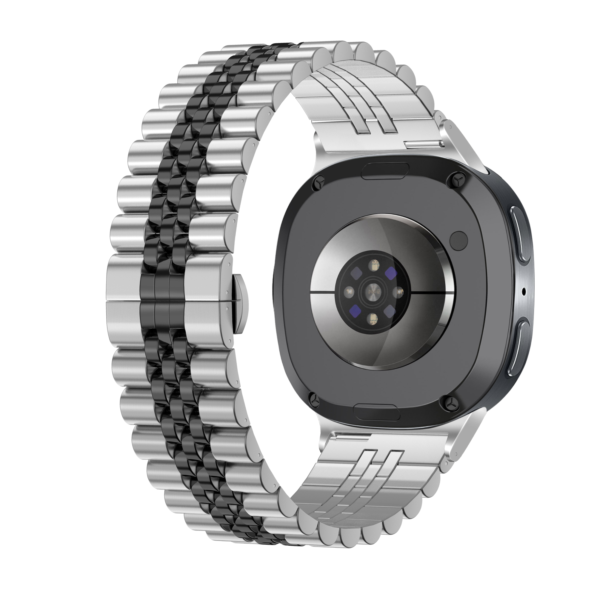 Samsung Galaxy Watch 8 - 44mm Jubilee Steel Strap (Silver/Black)