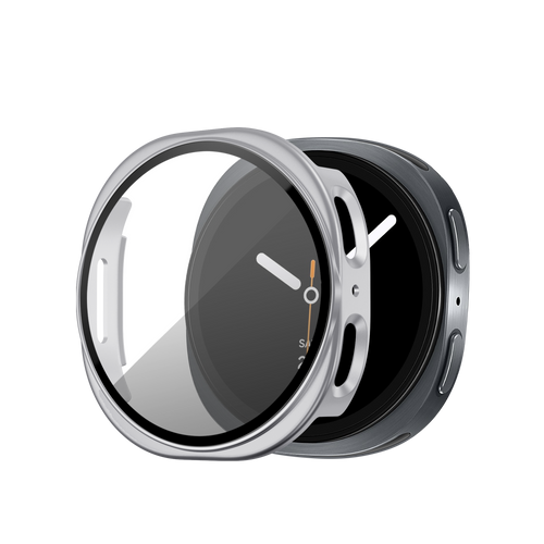 Bandz Samsung Galaxy Watch 8 - 44mm PC Cover with Glass (Silver)