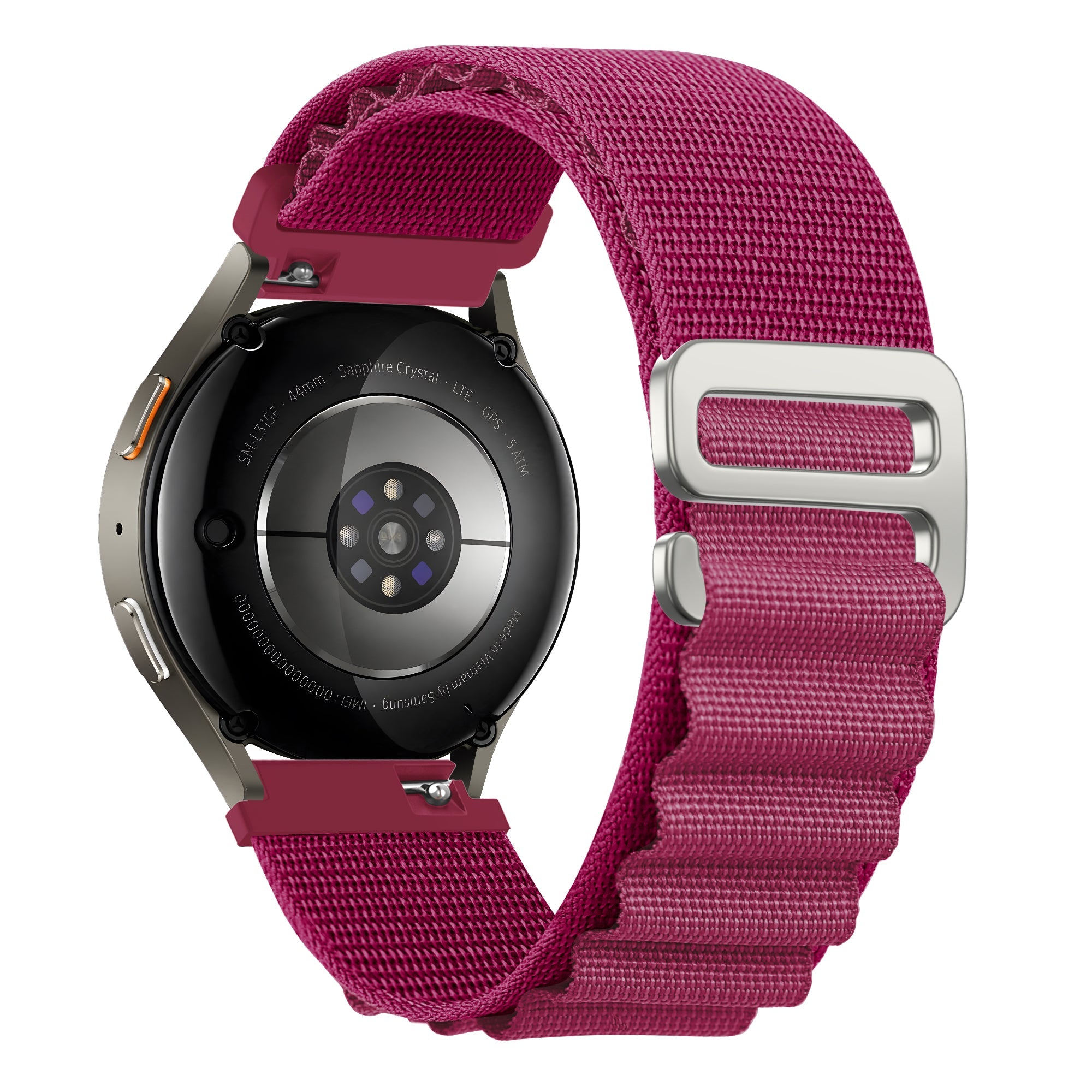 Bandz Samsung Galaxy Watch 6 Classic - 43mm Alpine Nylon Strap (Rose-Red)