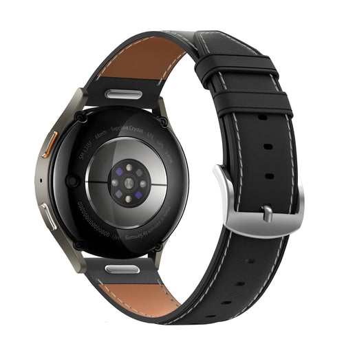 Bandz Amazfit Balance 2 Leather Strap 'Easy fit' (Black)
