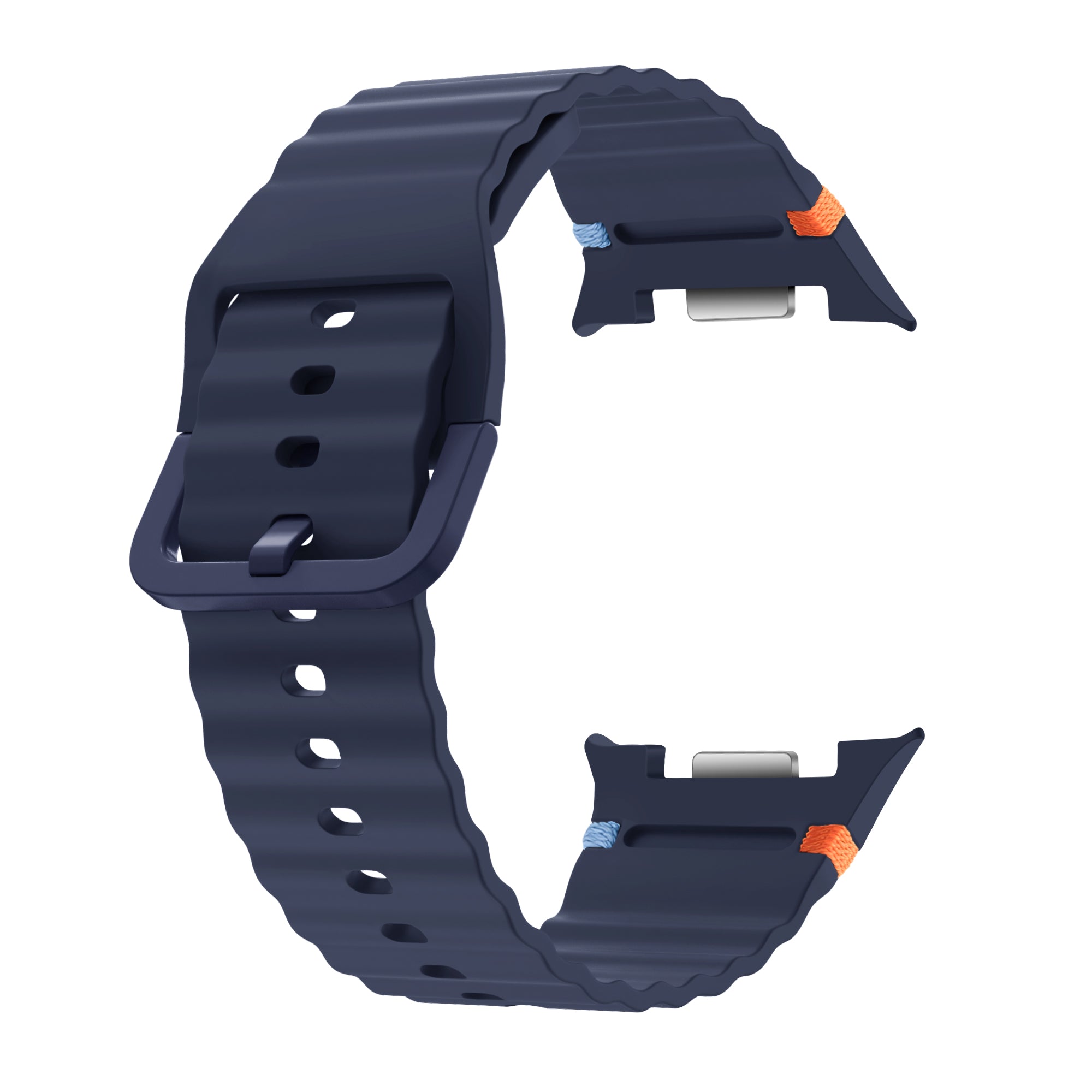 Samsung Galaxy Watch 8 Classic Wave Silicone Strap (Dark Blue)