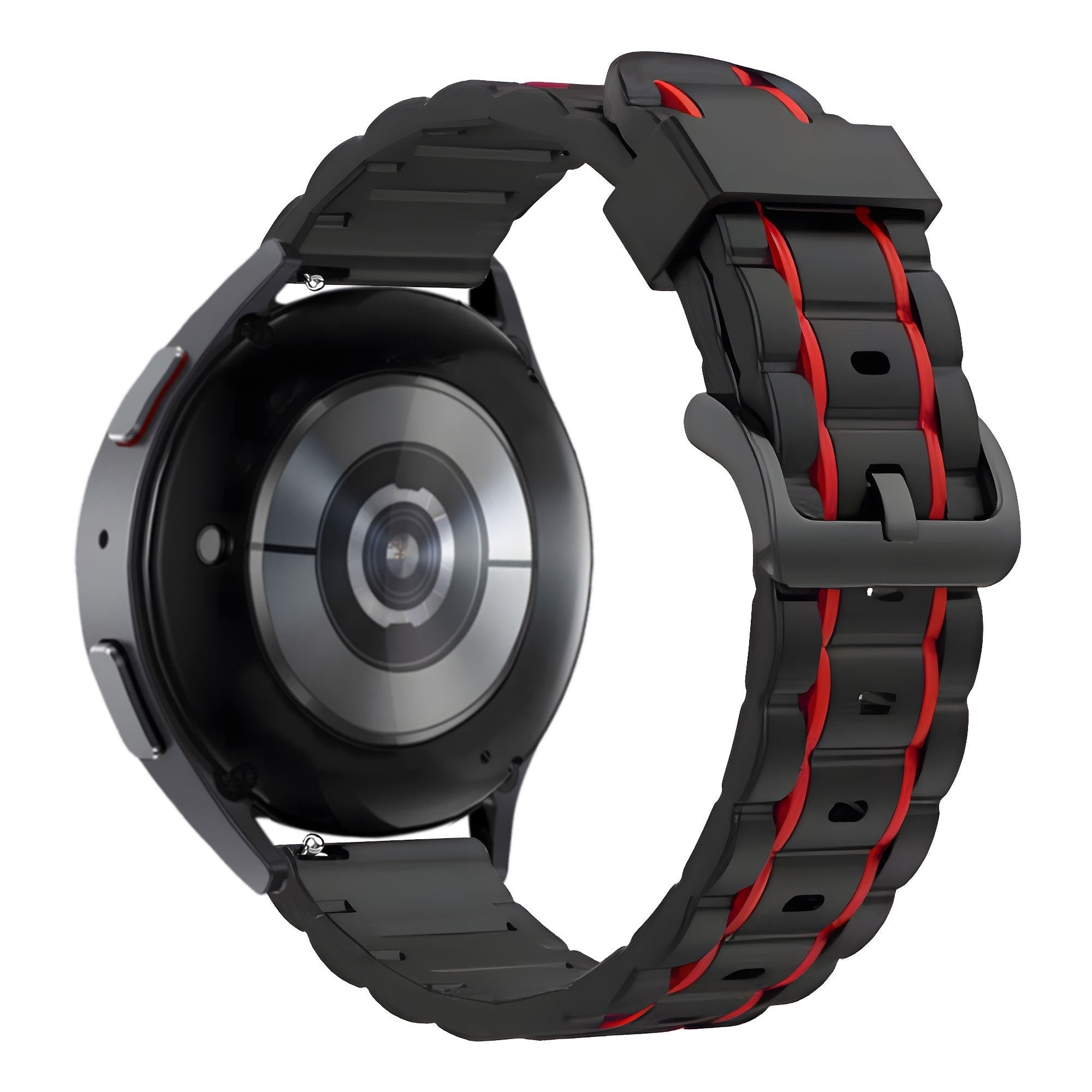 Bandz OnePlus Watch 3 Sport Strap Striped (Black/Red)