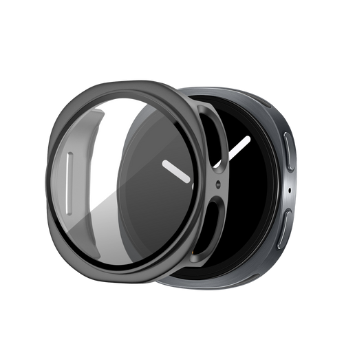 Bandz Samsung Galaxy Watch 8 - 44mm PC Cover with Glass (Titanium Grey)