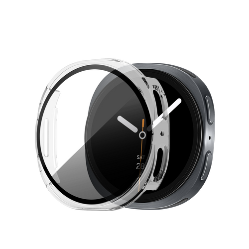 Bandz Samsung Galaxy Watch 8 - 44mm PC Cover with Glass (Transparent)