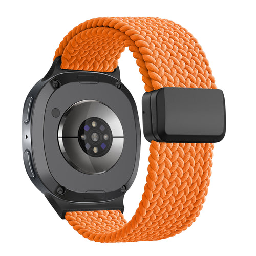 Bandz Samsung Galaxy Watch 8 - 44mm Magnetic Braided Strap (Orange)
