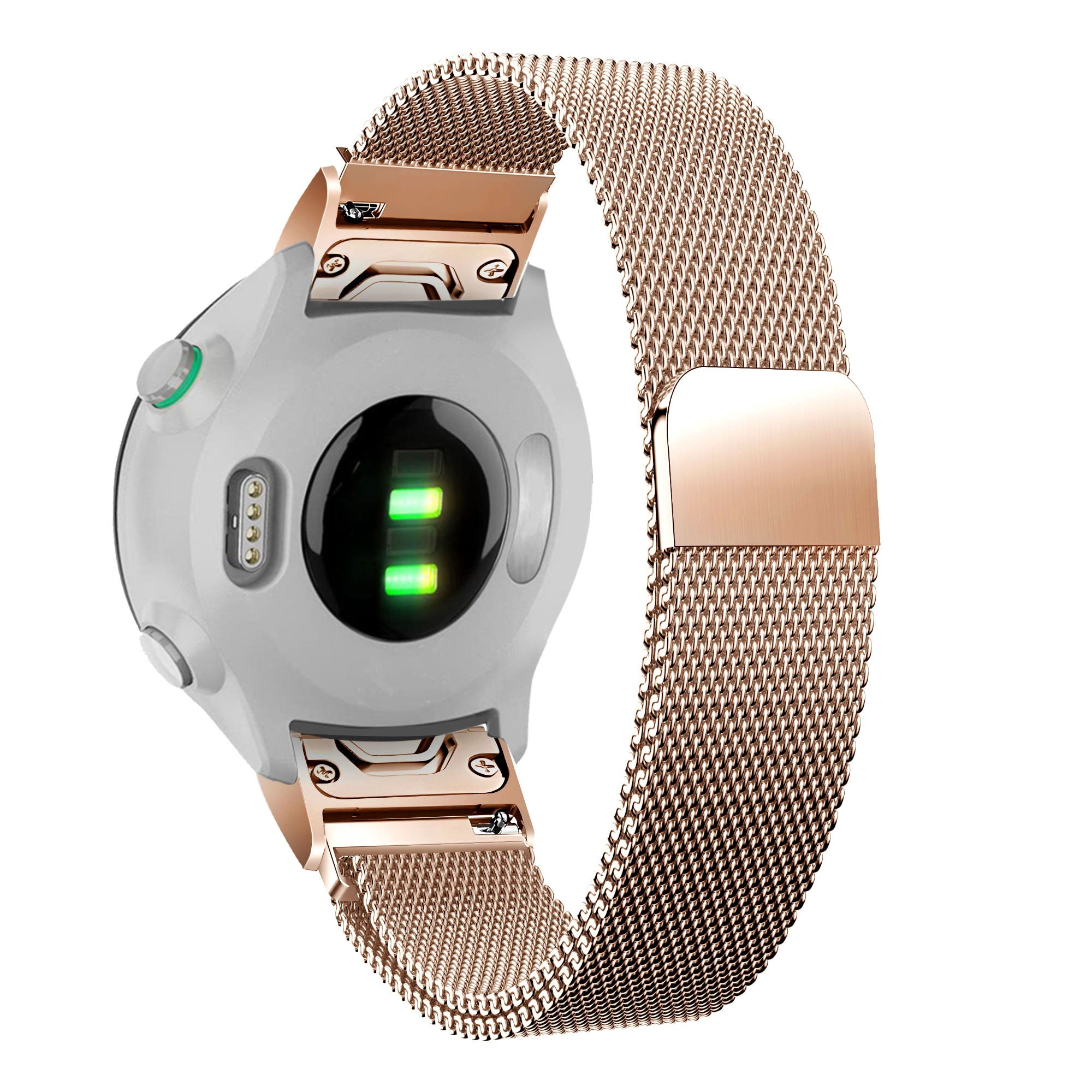 Rose Gold Garmin Smart Watch For Ladies Garmin Fenix 7s Milanese