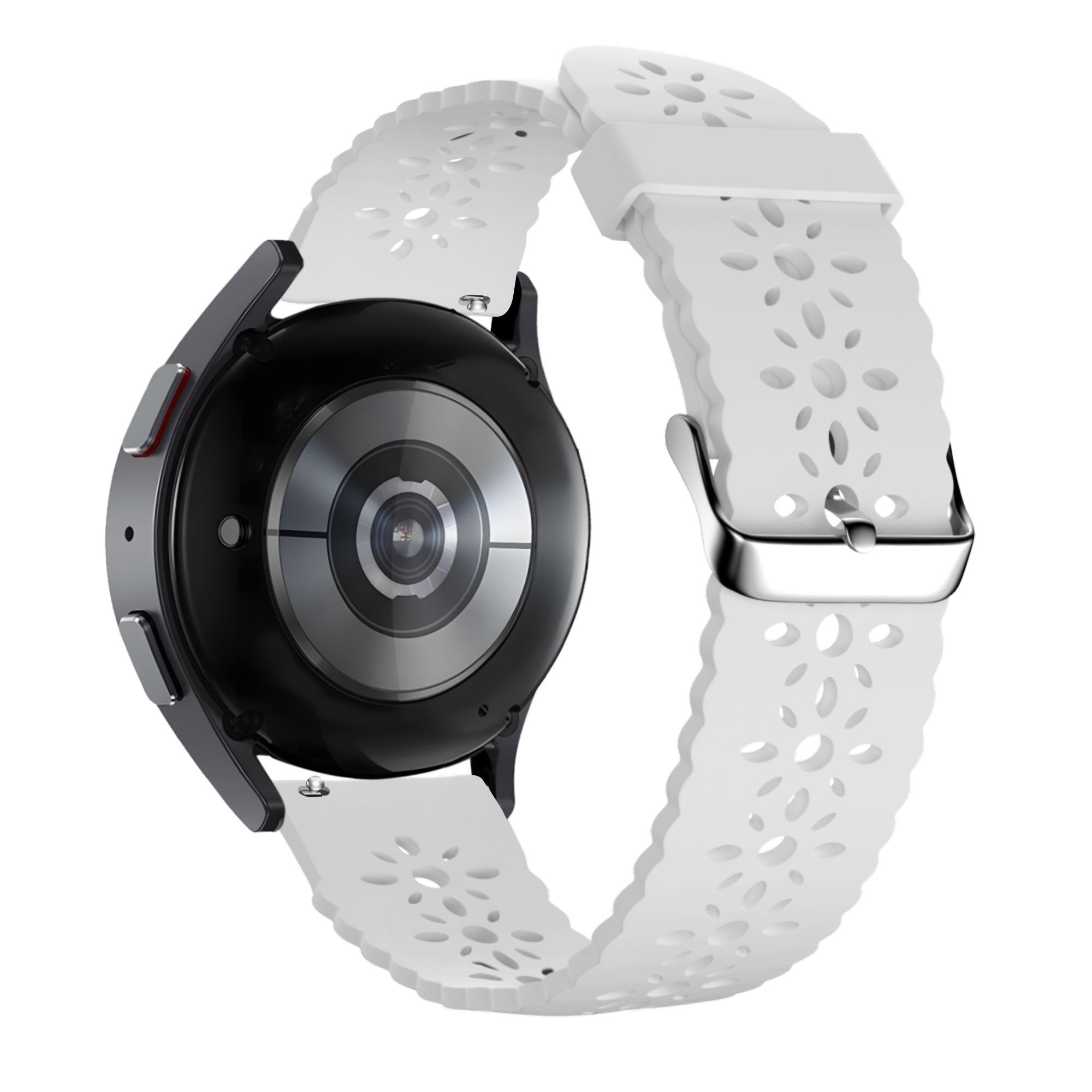 Bandz Amazfit Active 2 Silicone Strap with Cutouts (White)