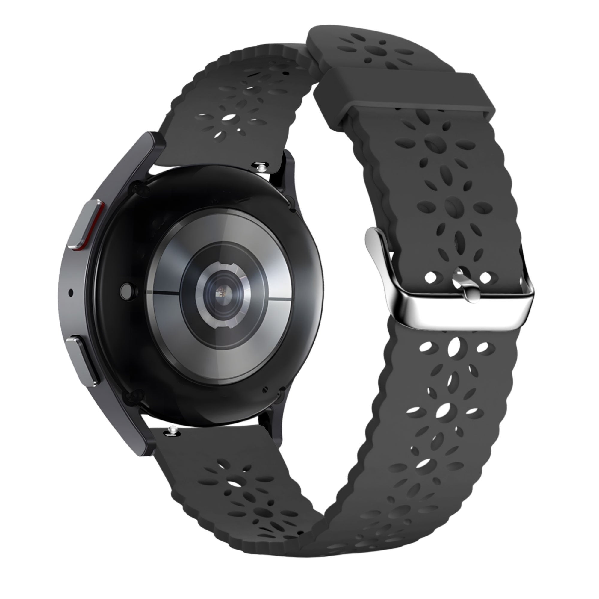 Bandz Amazfit Active 2 Silicone Strap with Cutouts (Black)