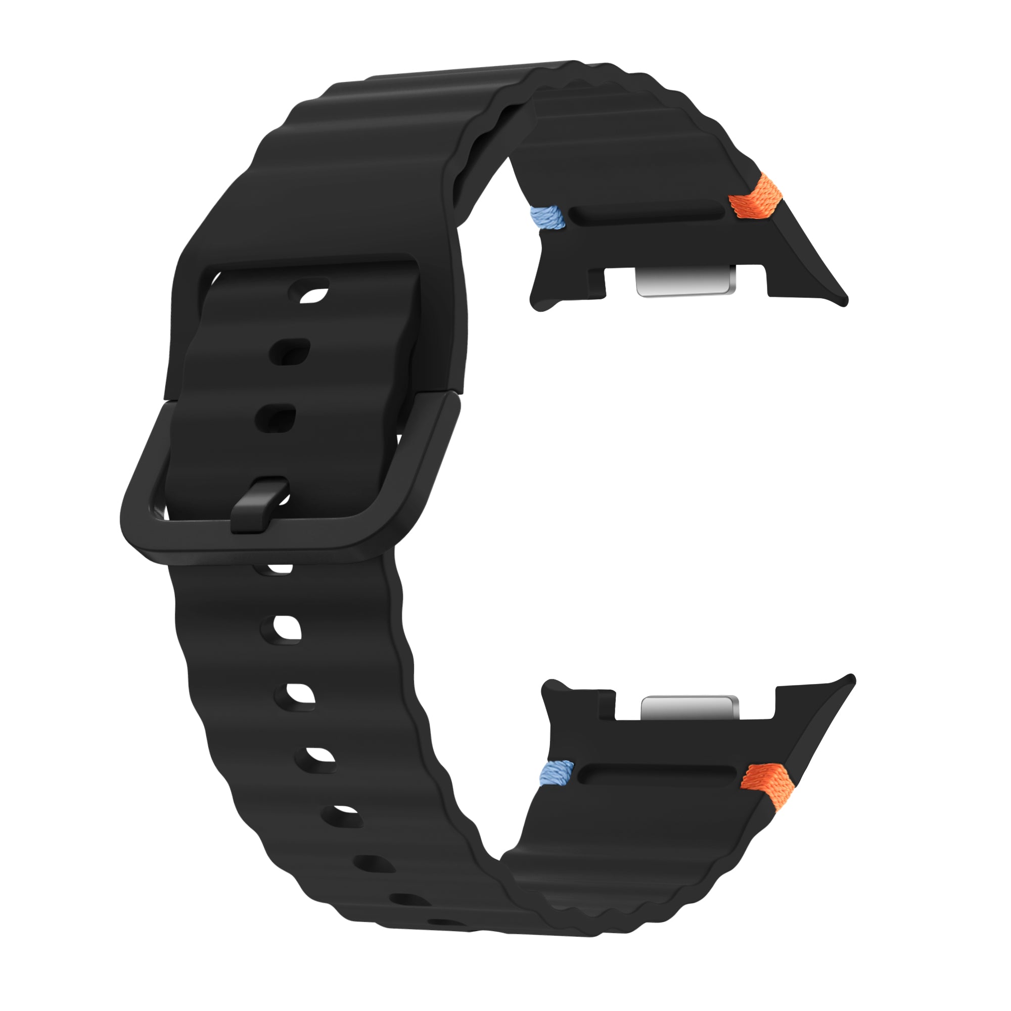 Samsung Galaxy Watch 8 Classic Wave Silicone Strap (Black)