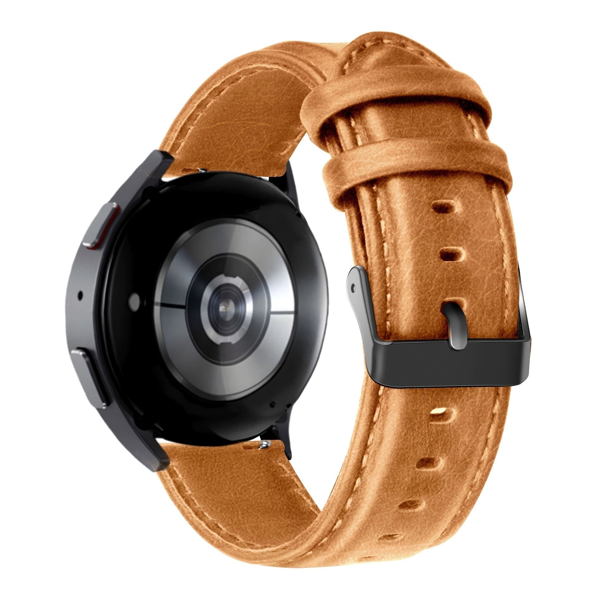 Bandz Amazfit Active 2 Leather Strap 'Classic' (Brown)