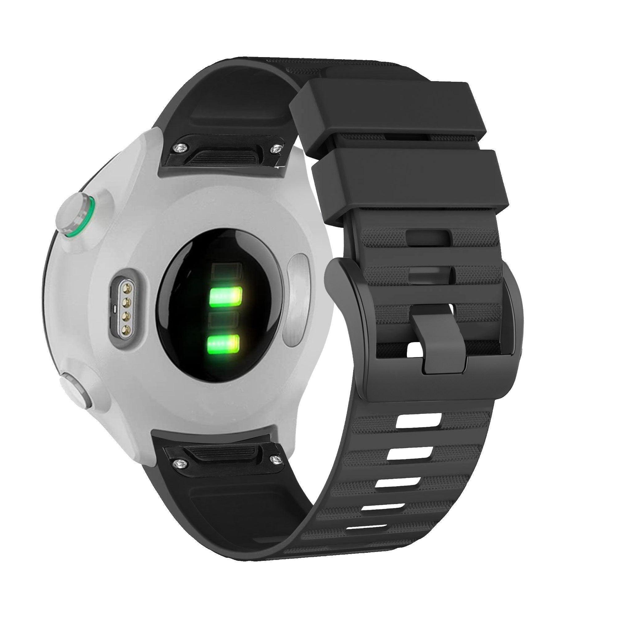 Bandz Garmin Forerunner 970 Buckled Silicone Strap (Black)
