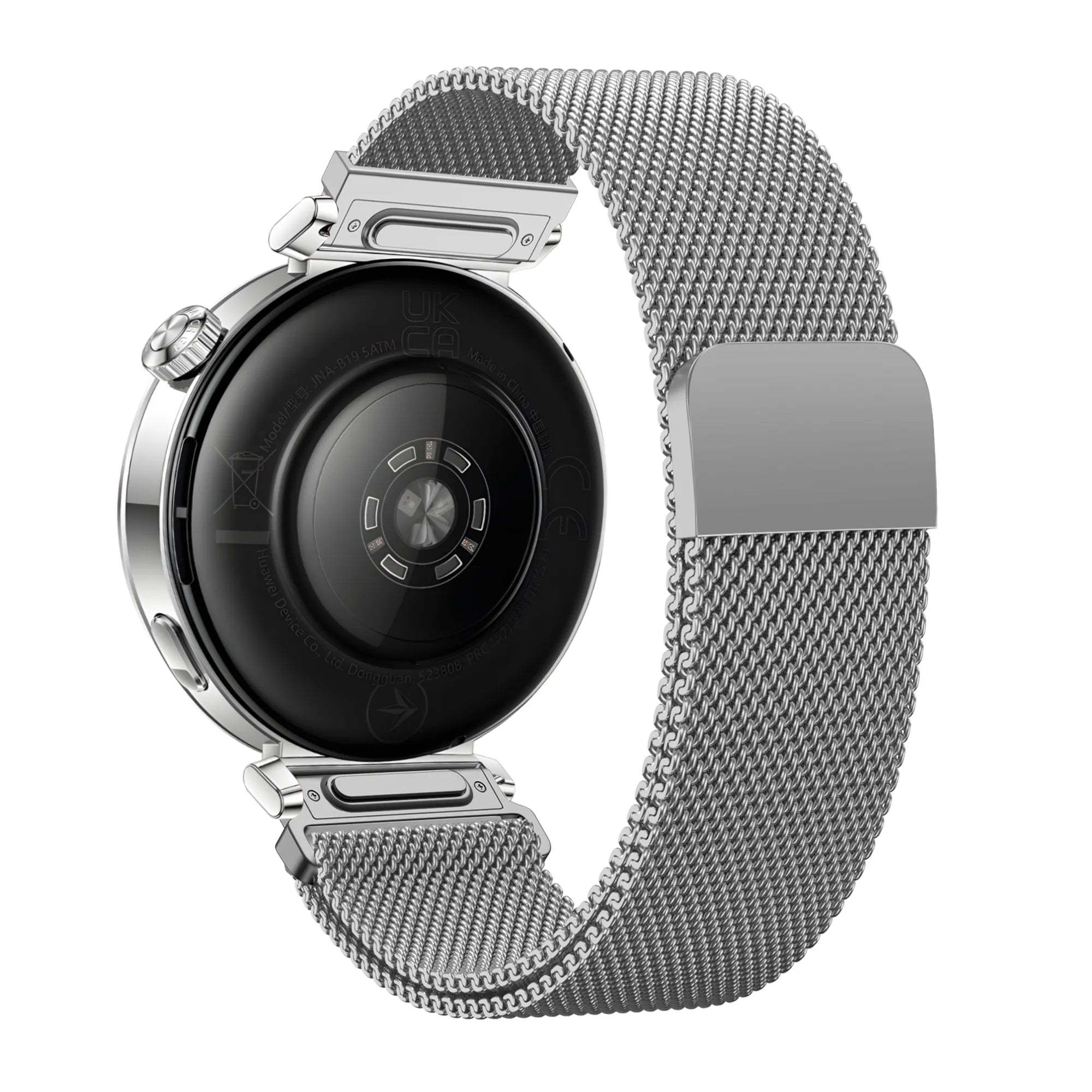 Bandz Huawei Watch GT 5 Pro - 42mm Milanese Strap 'Easy fit' (Silver)