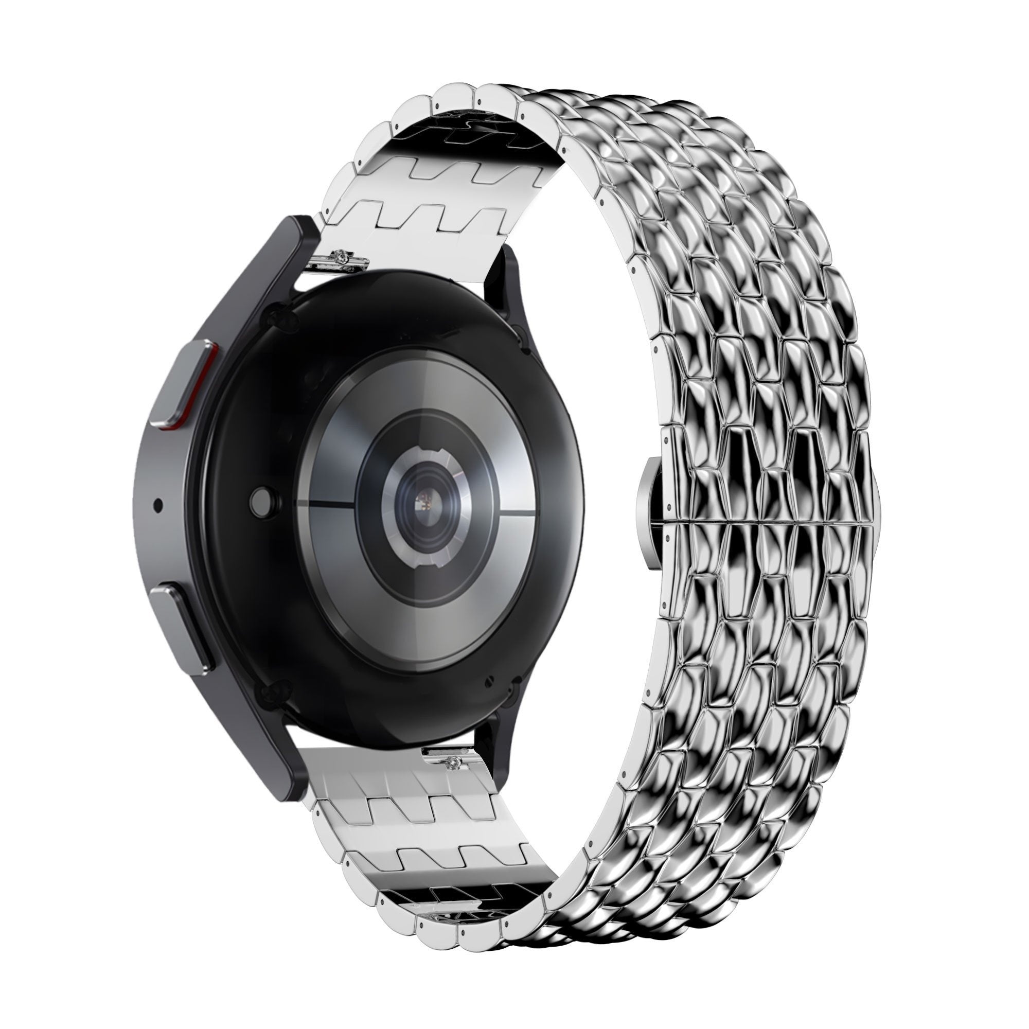 Bandz Amazfit Active 2 Steel Strap 'Dragon' (Silver)