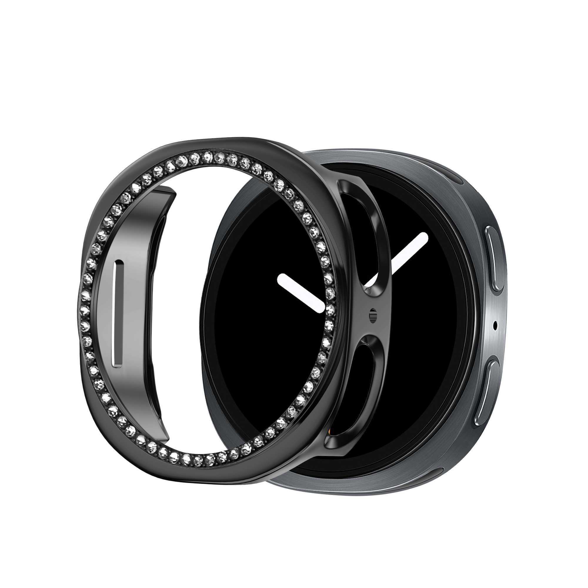 Bandz Samsung Galaxy Watch 8 - 40mm Diamond PC Case (Black)