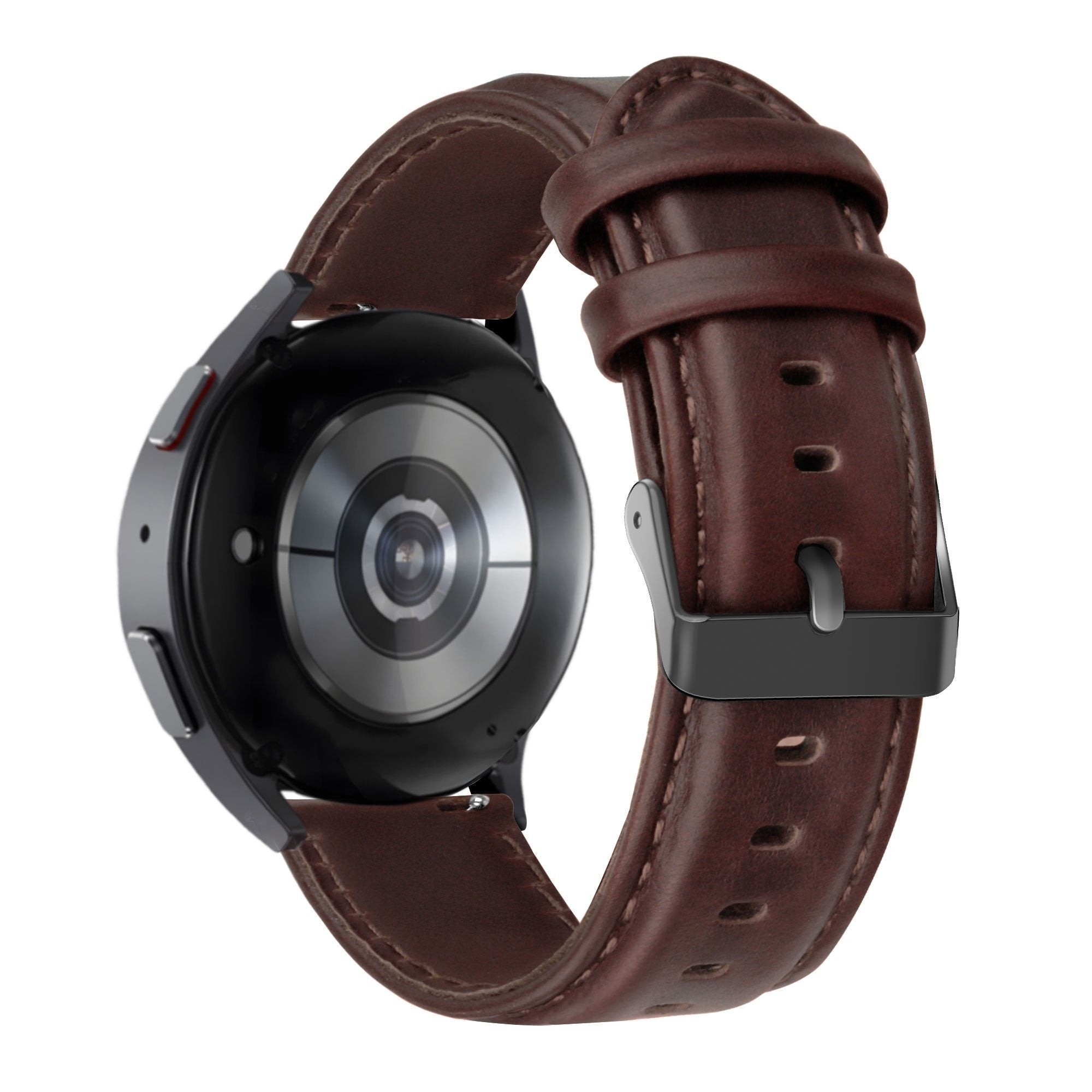 Bandz Oppo Watch X Leather Band 'Classic' (Dark Brown)