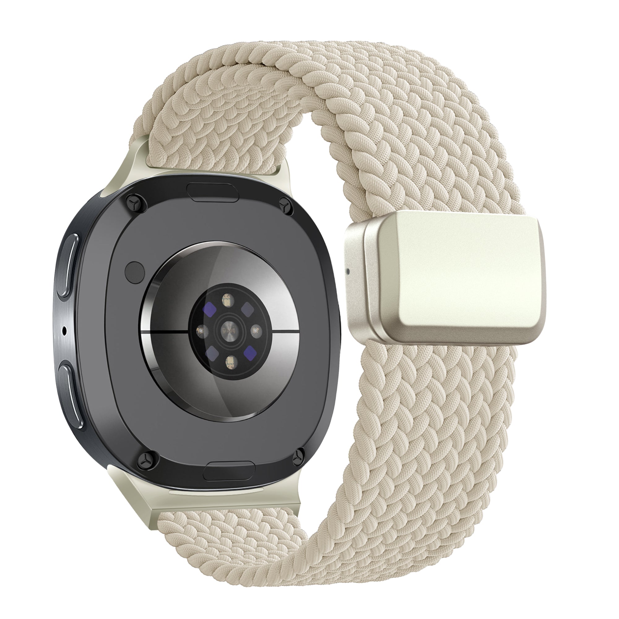 Bandz Samsung Galaxy Watch 8 - 44mm Magnetic Braided Strap (Starlight)
