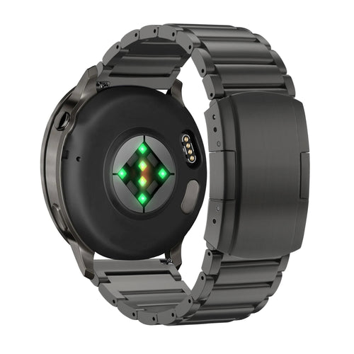 Bandz Garmin Vivomove Trend Titanium Link Strap (Black)