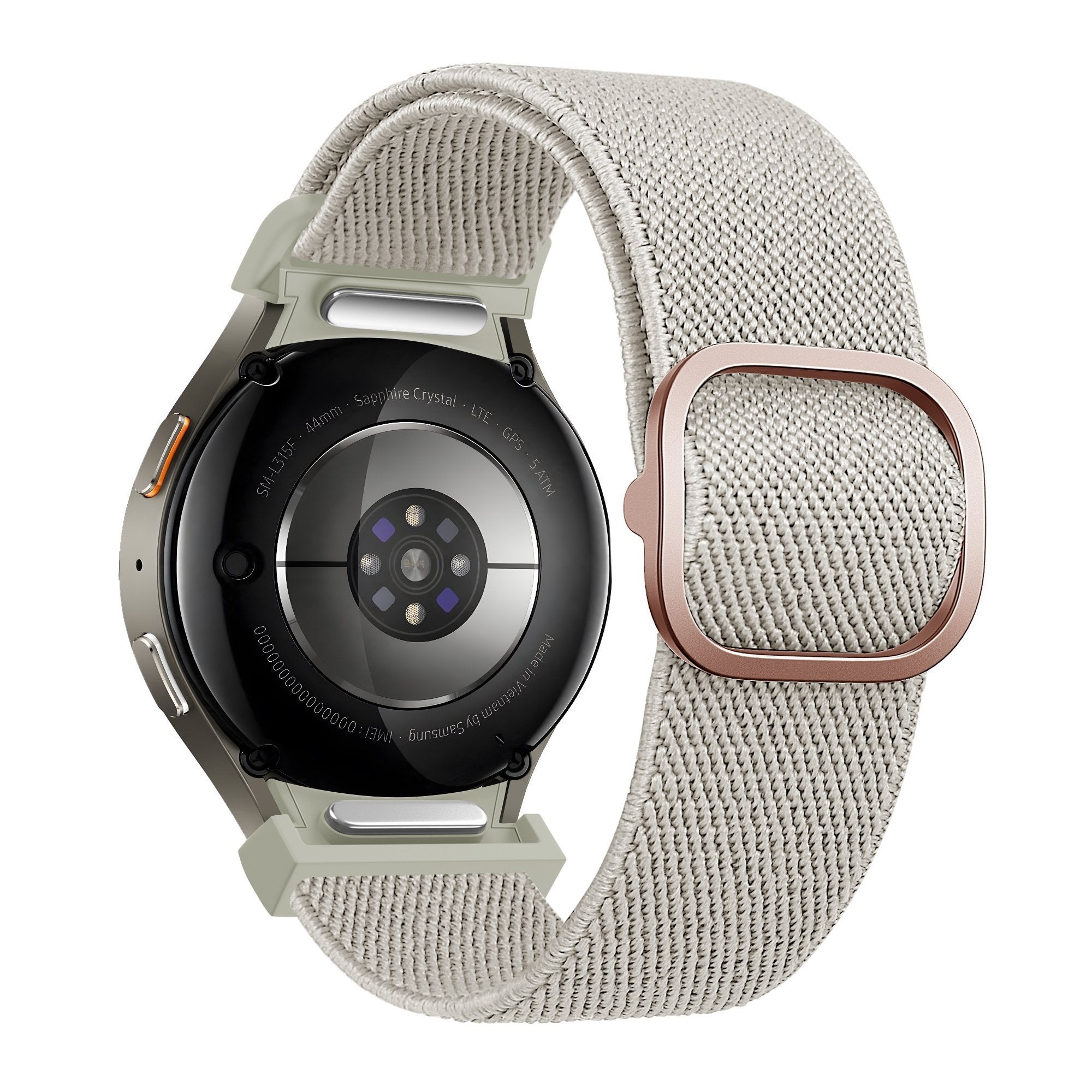Bandz Samsung Galaxy Watch 4 Classic 46mm Elastic Strap 'Easy Fit' (Beige)