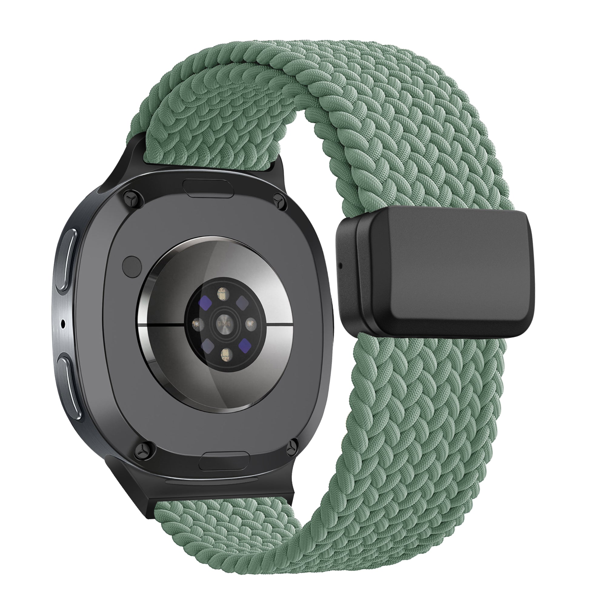 Bandz Samsung Galaxy Watch 8 - 44mm Magnetic Braided Strap (Pine Green)