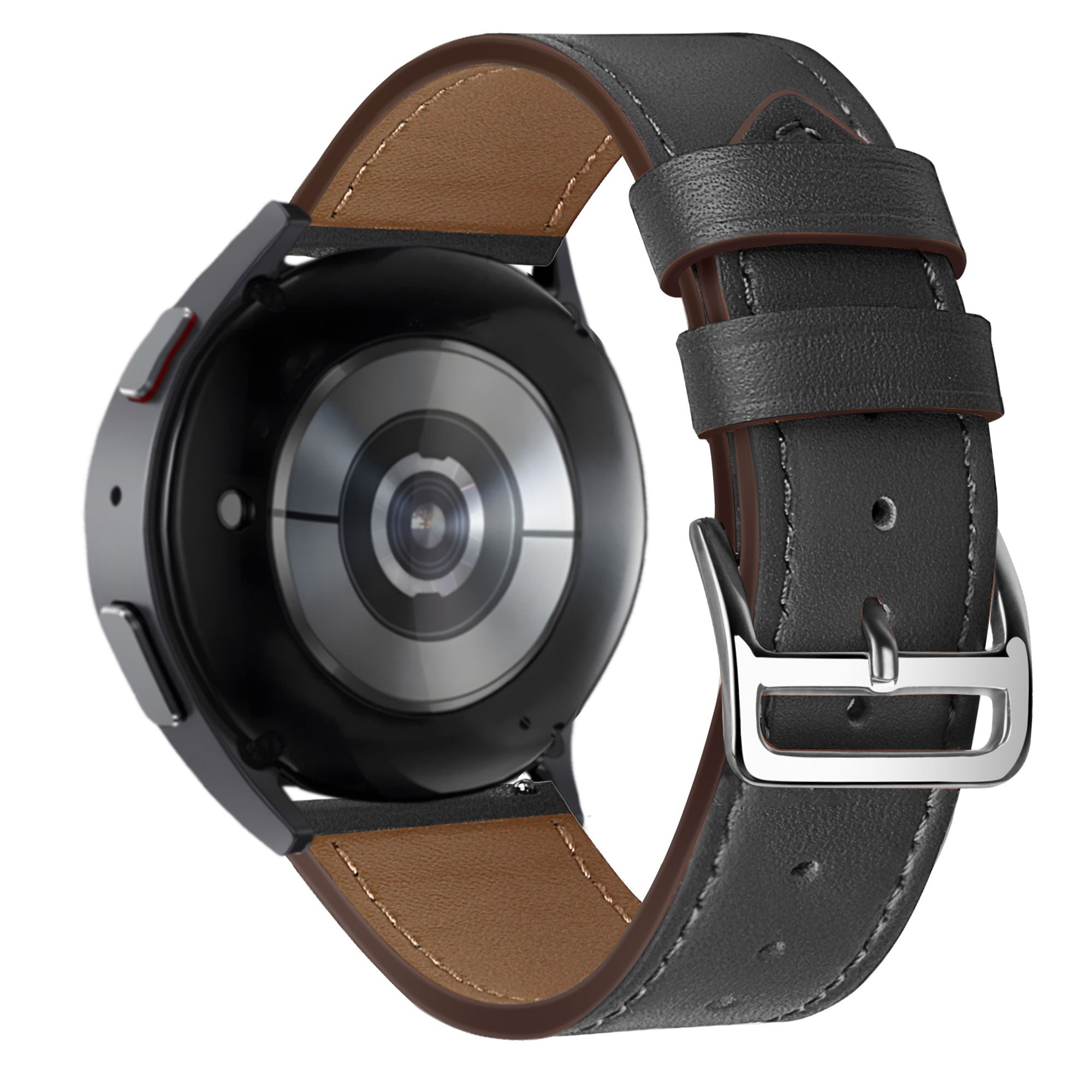 Bandz Amazfit Active 2 Leather Strap 'Deluxe' (Black)