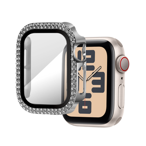 Bandz Apple Watch 10 - 42mm Diamond Case with Glass (Silver)