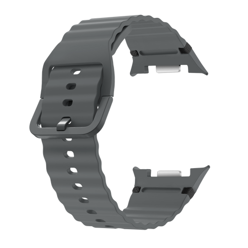 Samsung Galaxy Watch 8 - 40mm Wave Silicone Strap (Dark Grey)